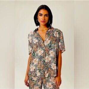 Revolve Lita By Ciara Tropical Oversized‎ Button Down Shirt
